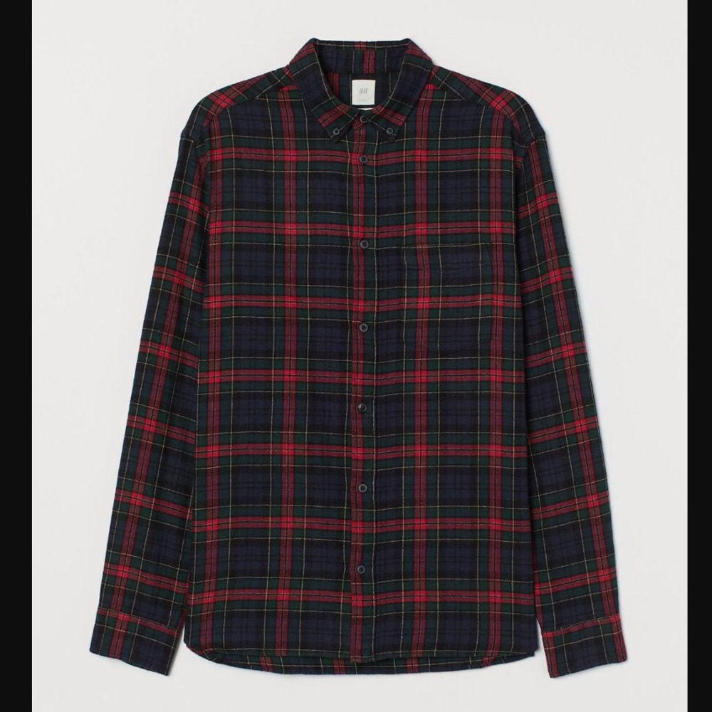 H&M Flannel Shirt Regular Fit Size Small